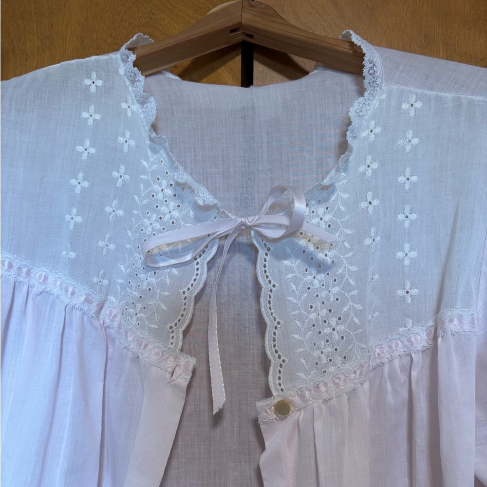 Vintage Nighty Light Pink & White - Picture 4 of 7